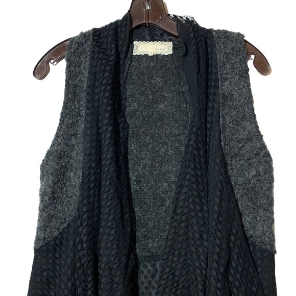 A'reve Black Gray Open Cardigan Jacket Top Layering Piece sz small - Picture 12 of 13